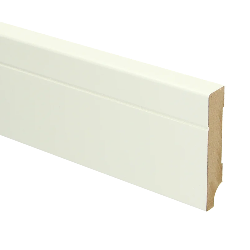 Speciale Aanbieding MDF Tijdloze Plint 70x12 RAL 9010 Zuiver Wit 16090